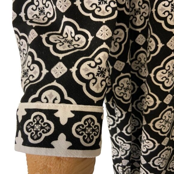 Magnolia Grace xl women's Mariana Square Neck Knit top Black/white - Picture 6 of 10